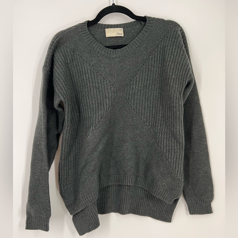 Aritzia Wilfred Grey Green Free Merino Wool Sweater - Isabelli Sweater Medium